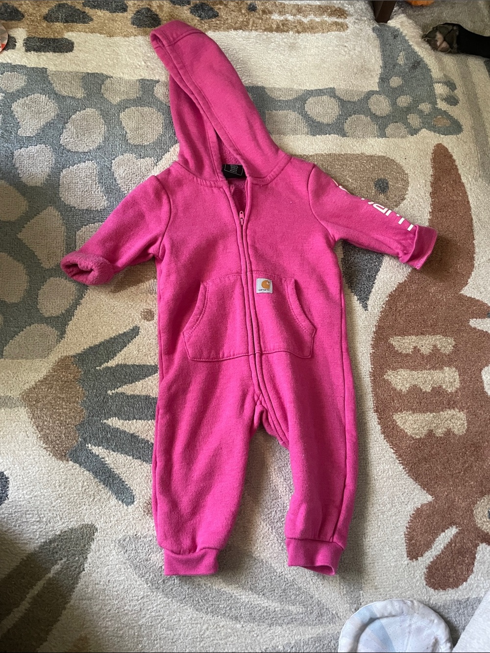 Carhartt Pink Hooded Fleece Romper